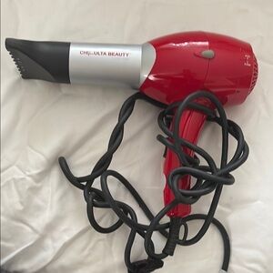 CHI Hair Dryer in Red and Silver